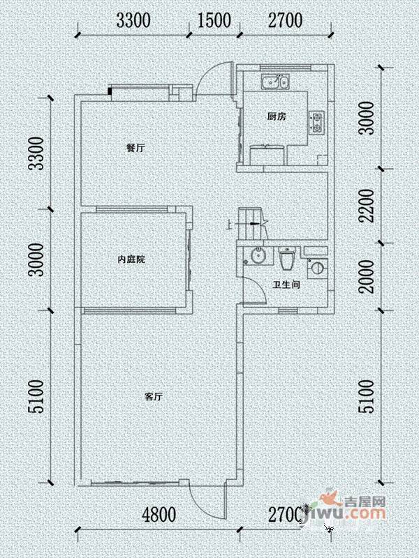 东莞中惠松湖城三期b户型图_首付金额_3室2厅2卫_160.0平米 - 吉屋网