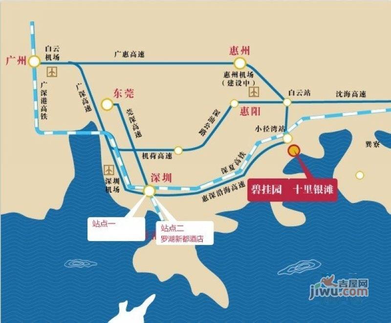 碧桂园十里银滩维港湾位置交通图