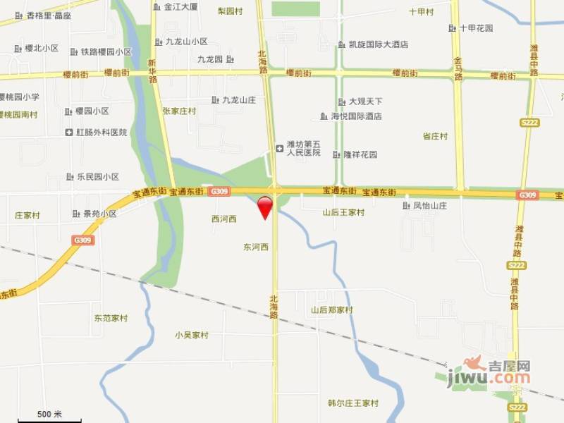 潍坊市区奎文地图