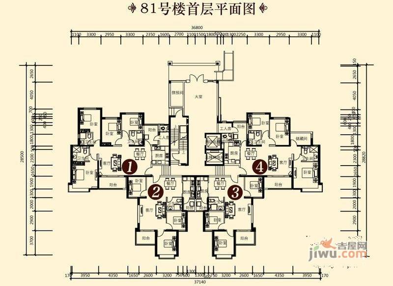 恒大山水城恒大山水城81号楼首层平面图