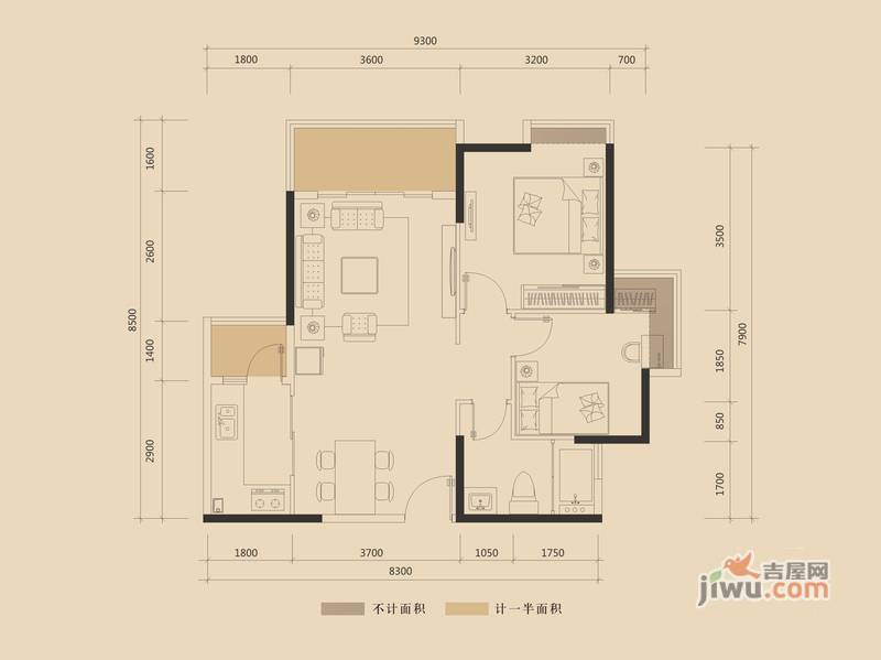 湛江廉江锦绣华景0107户型图_首付金额__0.0平米 吉屋网