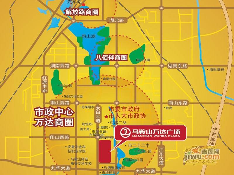 万达中央华城位置交通图