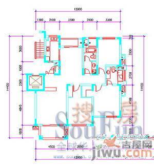 绿城桂花园户型图|绿城桂花园3房2厅2卫户型图_高新区