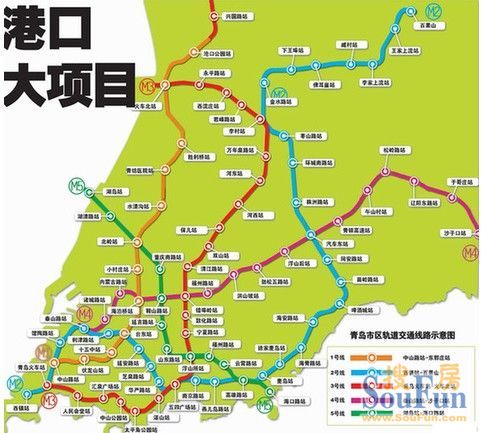 青岛地铁线路分布图