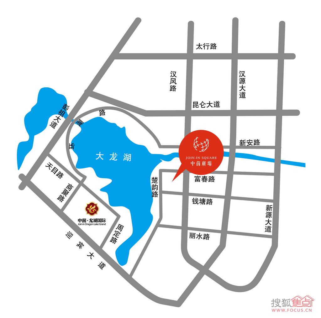 徐州中茵龙湖国际交通路线图