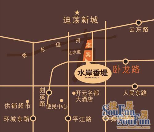 水岸香堤二期铂湾交通图
