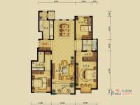 融科钧廷3室2厅2卫160㎡户型图