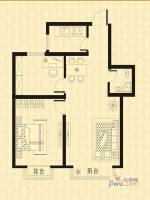 亚龙湾西山渡2室2厅1卫77.3㎡户型图