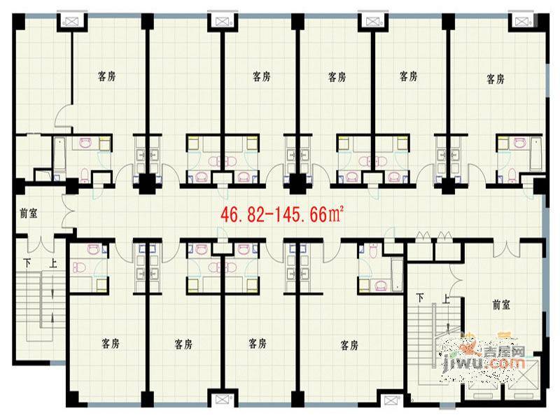 西路时代大厦0室2厅0卫145㎡户型图