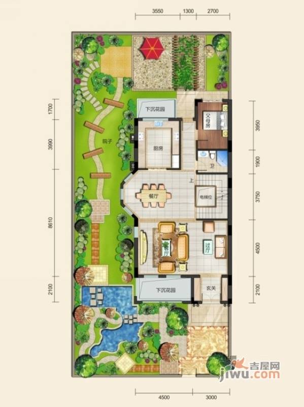 绿茵温莎堡五期普通住宅221㎡户型图