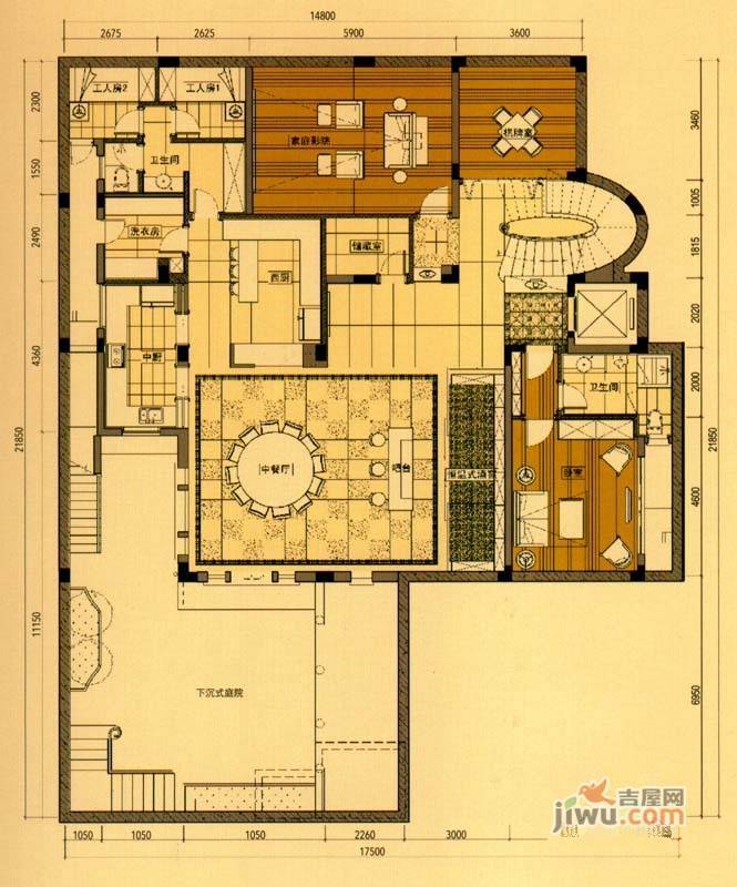 中信御园7室3厅8卫715㎡户型图