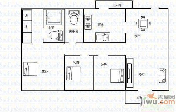 东田丽园五期4室2厅3卫290㎡户型图