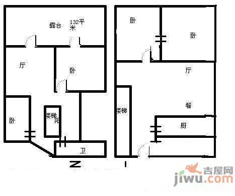 东田丽园五期4室2厅3卫290㎡户型图