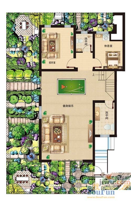 青建橄榄树2室2厅2卫295㎡户型图