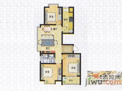 平章府2室1厅1卫68㎡户型图