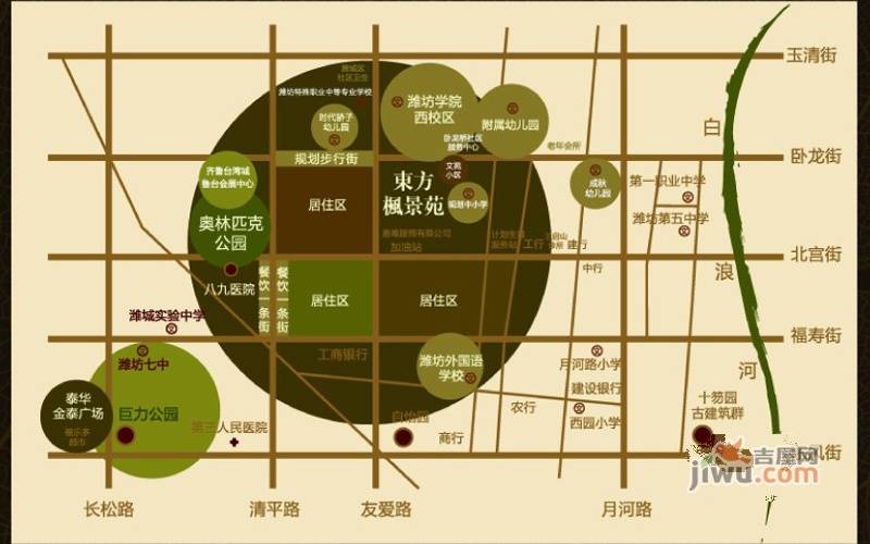 东方枫景苑位置交通图