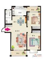 四方幸福里2室2厅1卫114.5㎡户型图