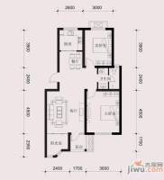 滨海弘润金茂府2室2厅1卫87㎡户型图