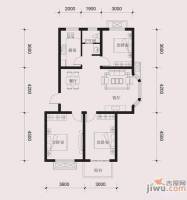 滨海弘润金茂府3室2厅1卫99㎡户型图