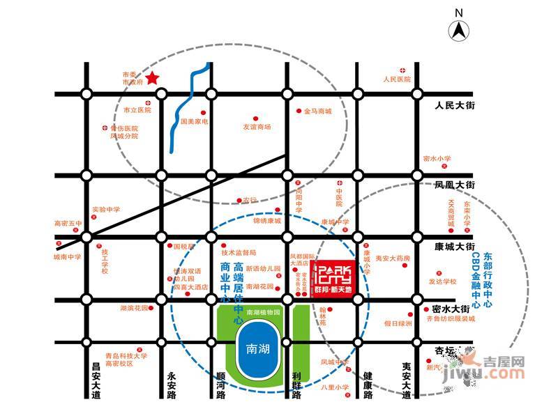 群邦新天地位置交通图图片