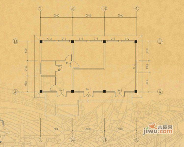 龙堤普通住宅125.6㎡户型图