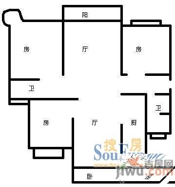 聚贤煌都4室2厅3卫户型图