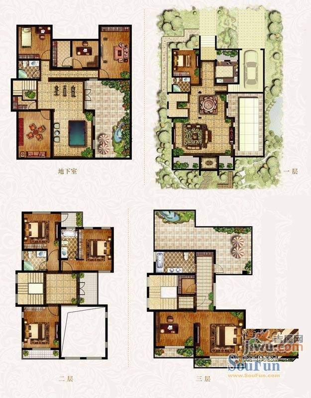 锦绣逸庭别墅7室4厅5卫294㎡户型图