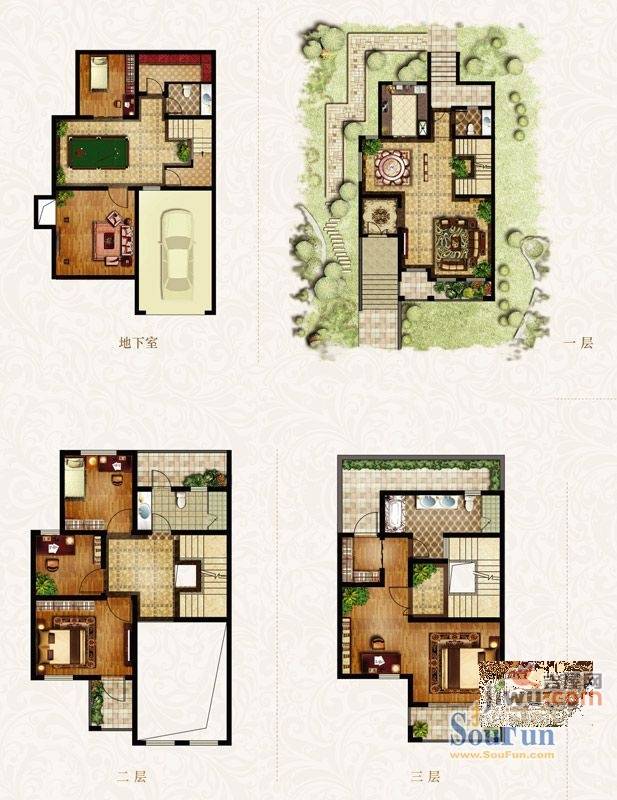 锦绣逸庭别墅5室4厅4卫209㎡户型图