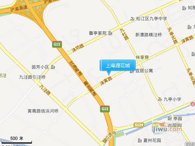 上海源花城位置交通图图片