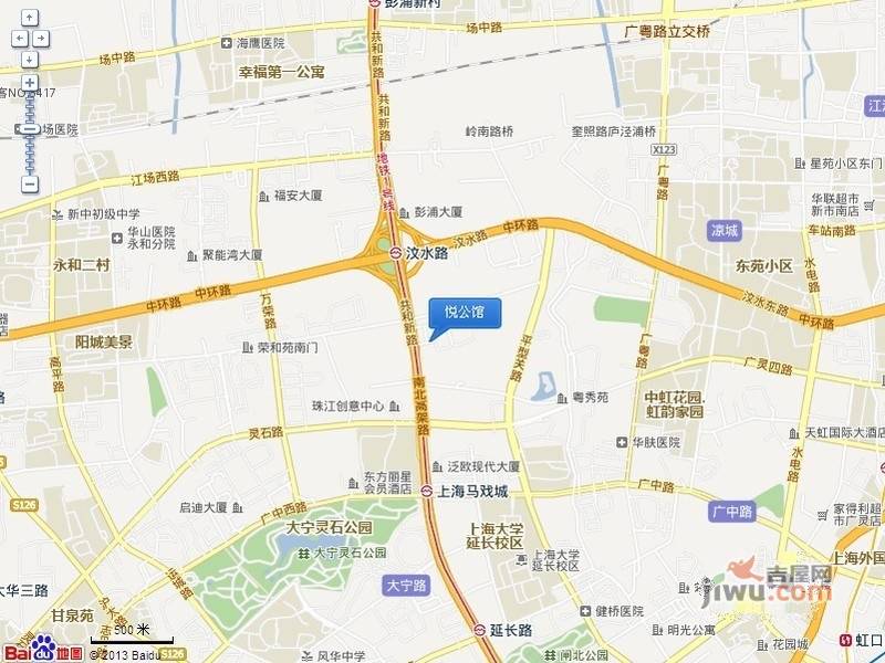 悦公馆位置交通图图片