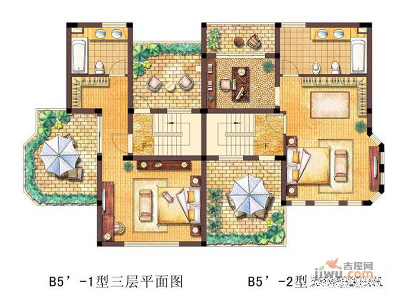 凯迪枫丹白露别墅2室0厅1卫244㎡户型图