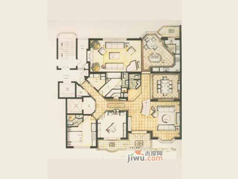 古北臻园6室4厅6卫450㎡户型图