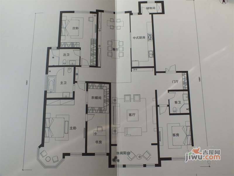 容大铂郡3室2厅3卫257㎡户型图