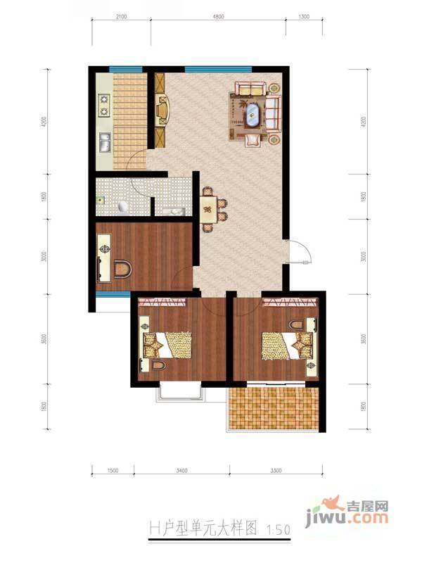 润地玉苑普通住宅99.5㎡户型图