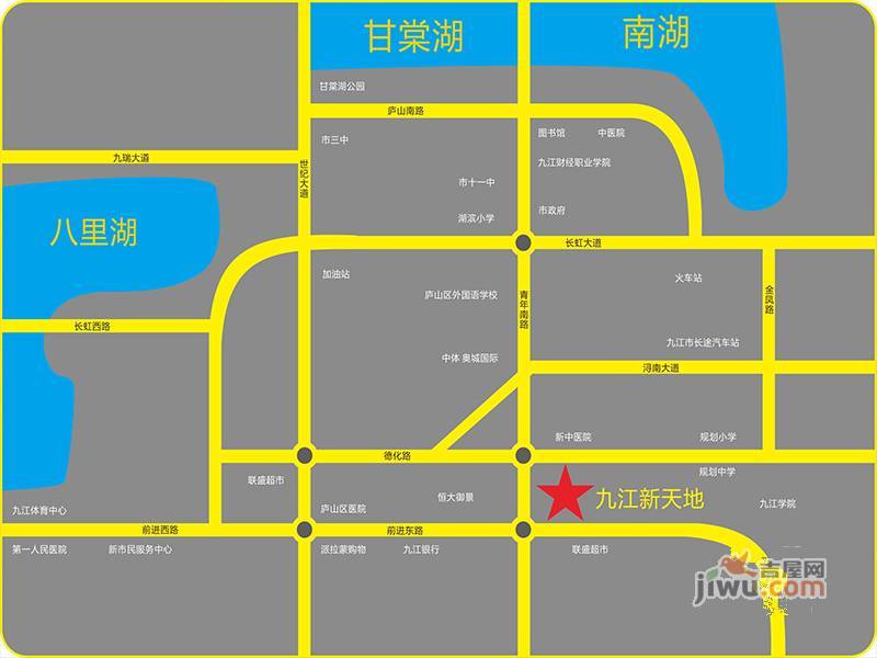 九江新天地位置交通图图片