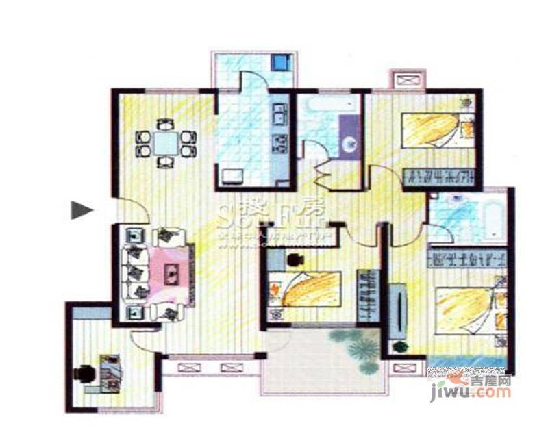 湖山新意4室2厅2卫139㎡户型图