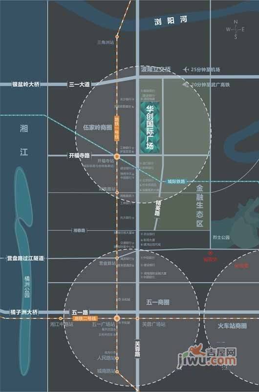 长沙华创国际广场位置交通图图片