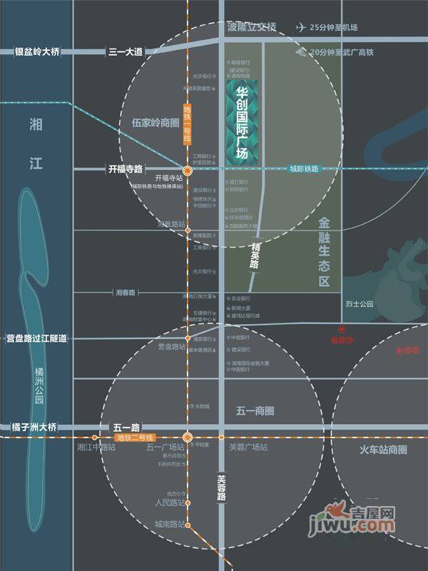 长沙华创国际广场位置交通图图片