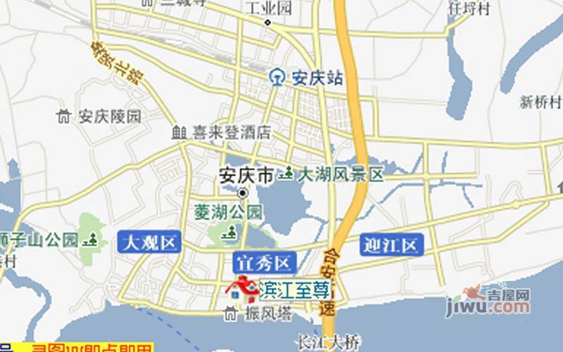 滨江至尊位置交通图