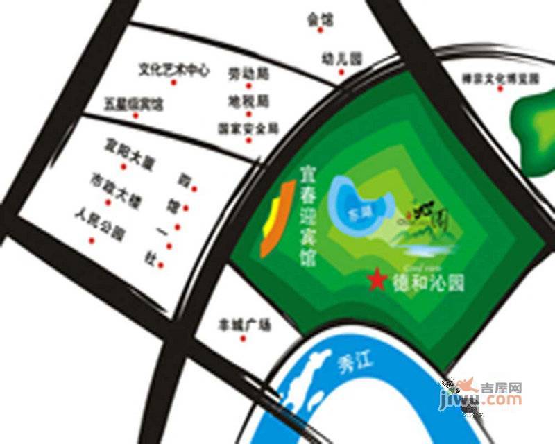 德和沁园位置交通图