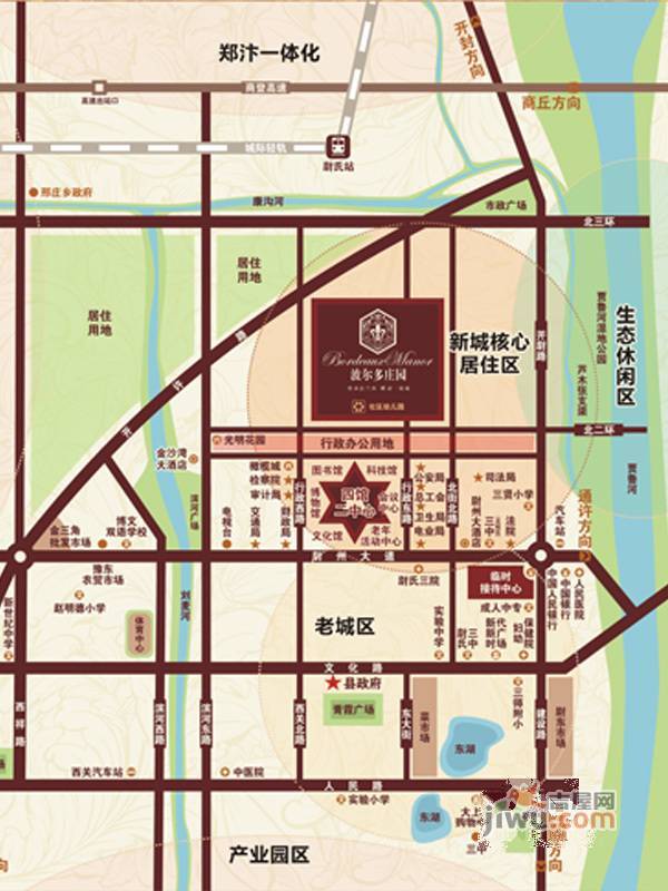 玖承波尔多庄园位置交通图
