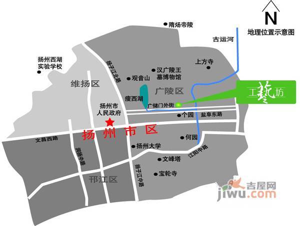 扬州工艺坊位置交通图图片