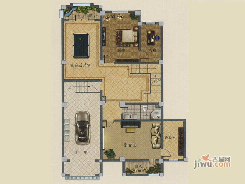 布鲁克庄园1室2厅2卫149㎡户型图