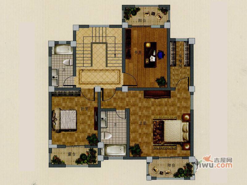 布鲁克庄园2室0厅1卫124㎡户型图