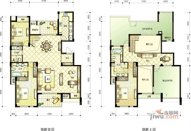 坤和西溪里4室2厅3卫245㎡户型图