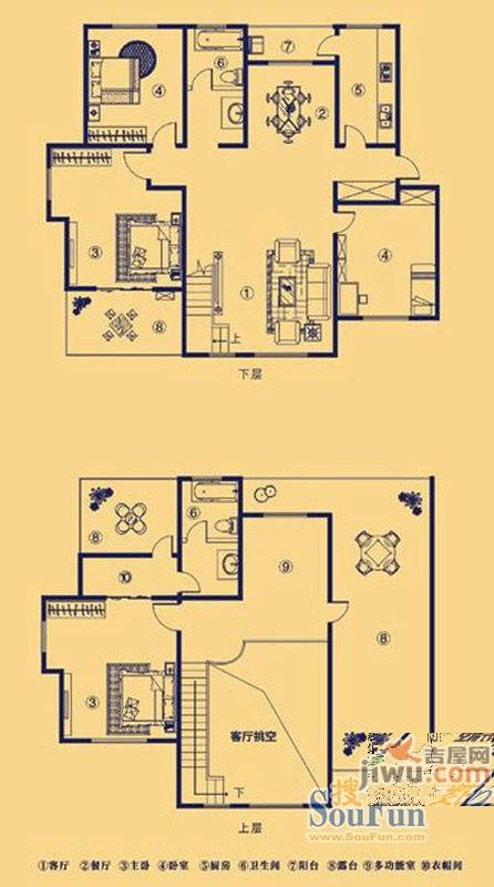 原阳上宅公园世纪3室2厅2卫130㎡户型图