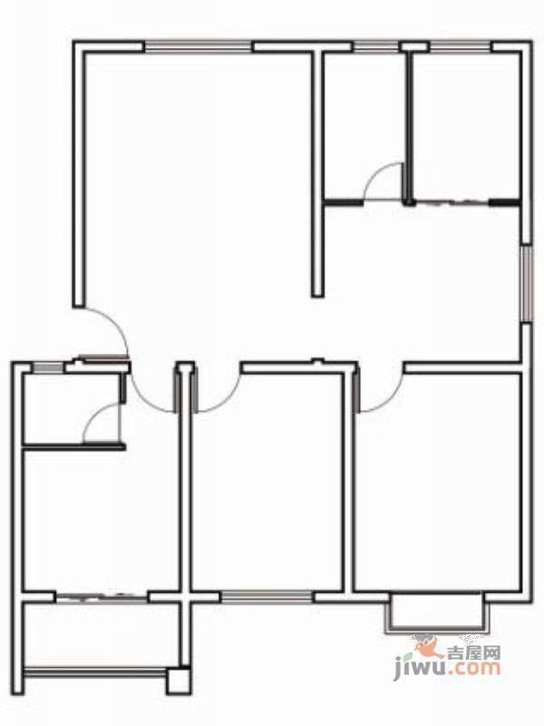 建国福邸2室2厅1卫90.6㎡户型图