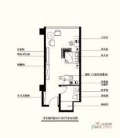 华北城S1主题酒店公寓1室1厅1卫50㎡户型图