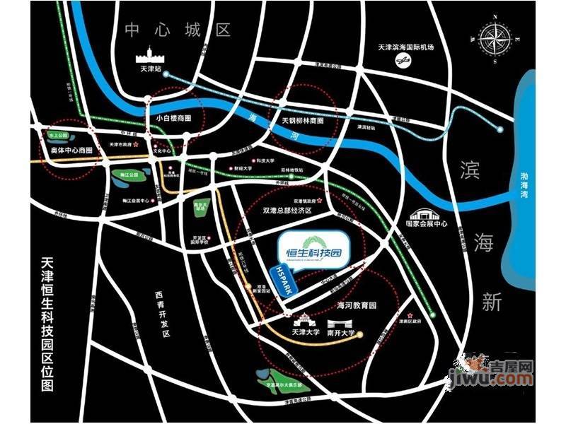 天津恒生科技园位置交通图图片