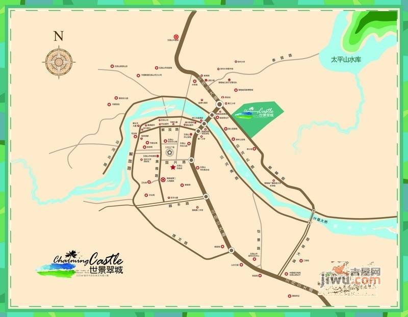 世景翠城位置交通图图片